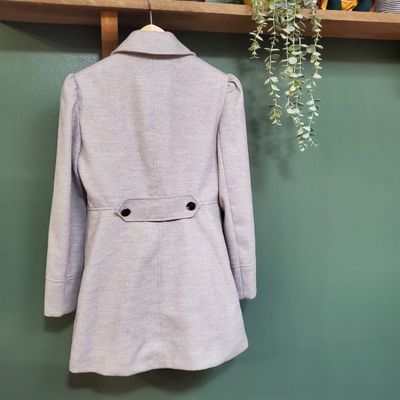 ⭐Host Pick⭐ Petites Miss Selfridge | Grey Double Breasted Pea Coat - Picture 2 of 6